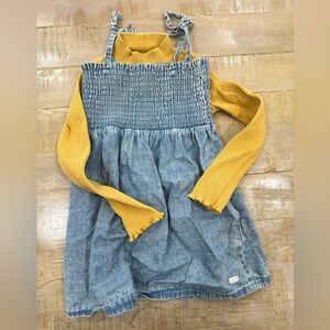 Toddler girls 7 for all mankind denim dress Max studio kids ribbed turtleneck